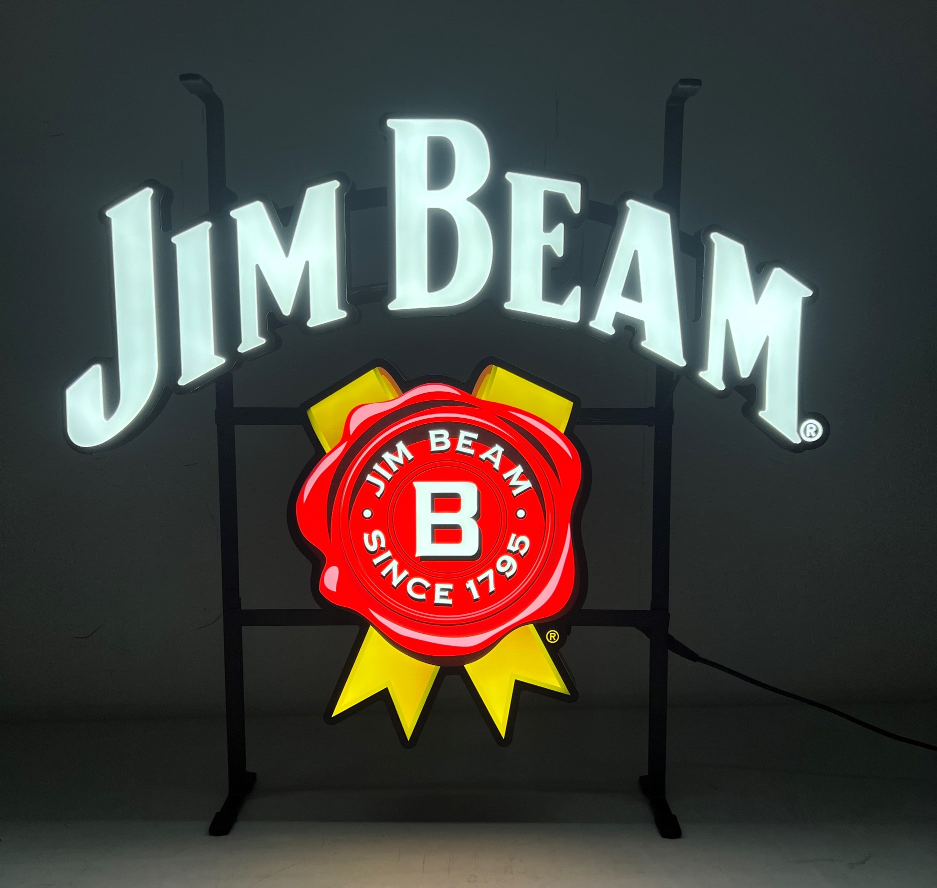 Graphic Jim Beam illuminated sign concept